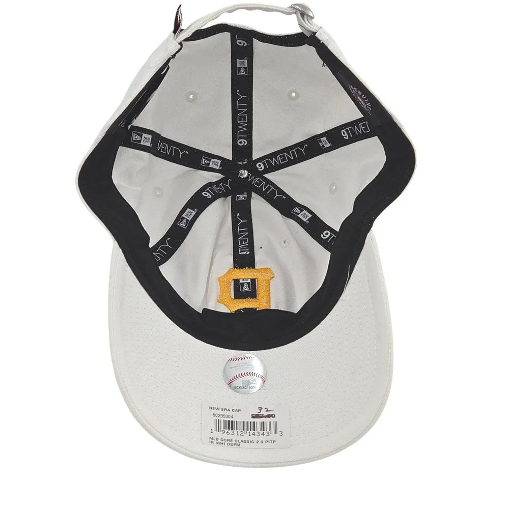 New Era Pittsburgh Pirates Hat White 9TWENTY Adjustable MLB White Cap OSFM NEW